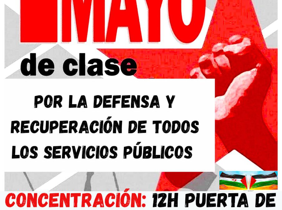 IU Sanlúcar se suma a la concentración del 1 de mayo por la defensa y recuperación de los servicios públicos